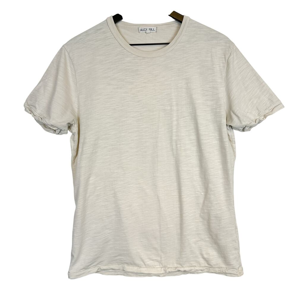 Alex Mill Mens Slub T-Shirt Cream - M